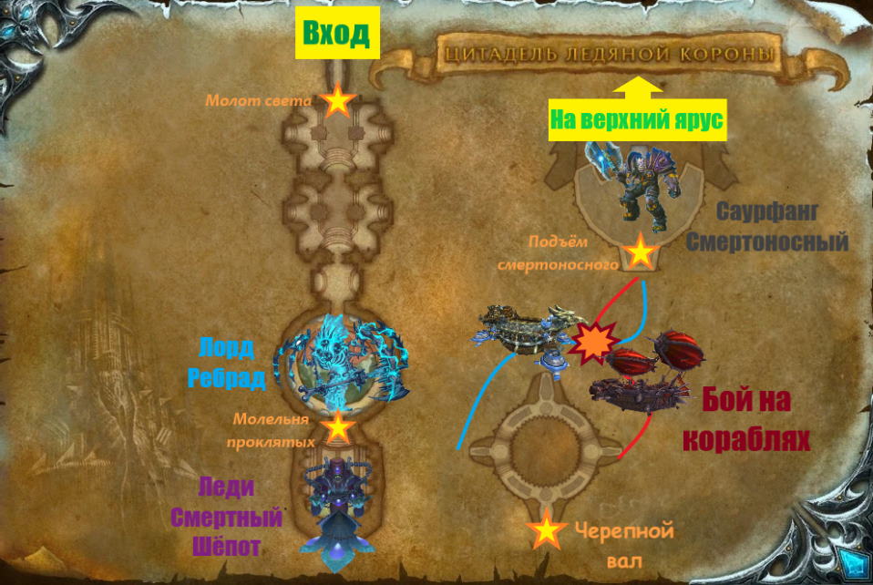 Карта первого яруса